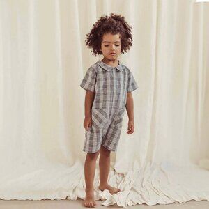 Malik Romper - Check Blue